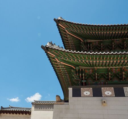 Korean traditional building Gwanghwamun, Korean cultureのeditorial素材