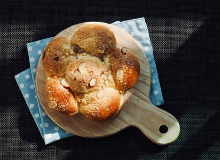 Fresh round sweet cream bread