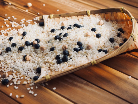 Korean Organic Mixed Grains, Black Beans, Brown Rice, White Rice, Beans