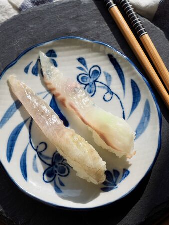 Japanese traditional food Flatfish Sushiの写真素材