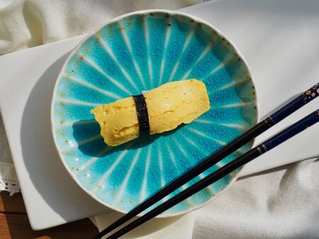 Japanese traditional food Egg sushiの写真素材