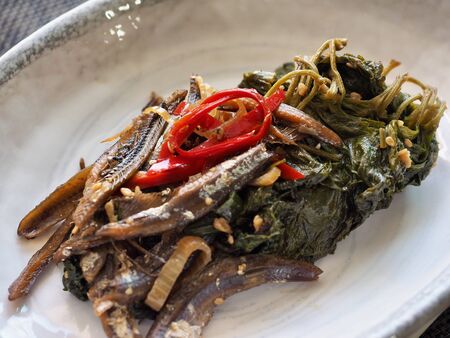 Korean food Stir-fried anchovies and Sesameの写真素材