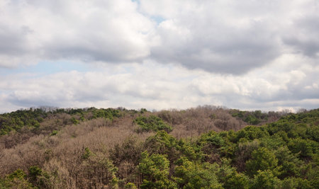 Korean mountains, clouds and sky