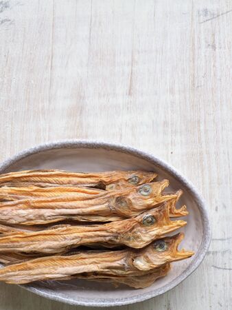 Korean dried fish little pollack, Nogariの写真素材