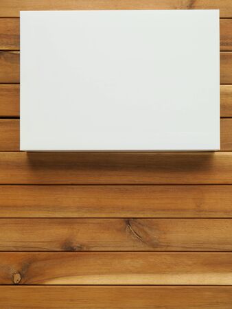 Various square shaped white boxesの写真素材