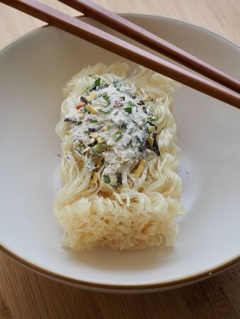 Asian food Dried rice noodles, Instant foodの写真素材