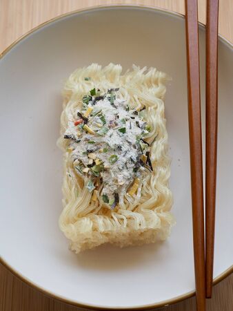 Asian food Dried rice noodles, Instant foodの写真素材