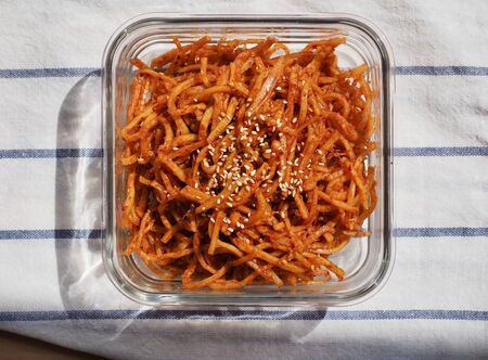 Korean food Dried shredded squidの写真素材