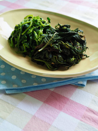 Korean side dishes Spinach seasoned and Seasoned Pigweed