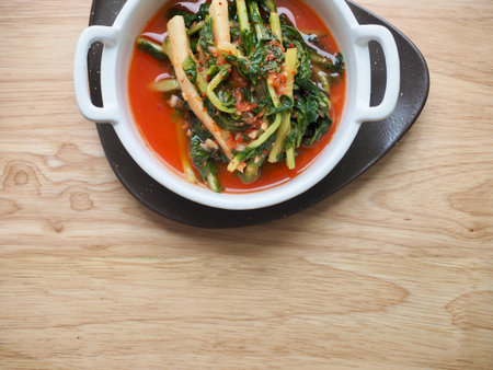 Korean food young radish kimchi