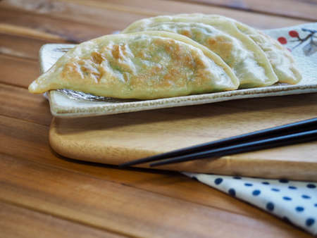 Asian food Dim sum, fried dumplingsの写真素材