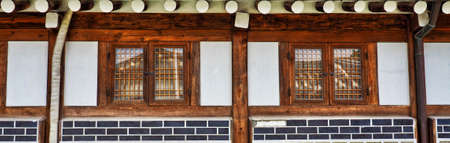 Korea's old traditional windows backgroundの写真素材