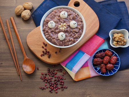 Korean traditional food Red bean porridge