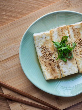 Asian traditional food grilled tofu