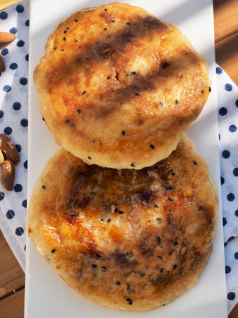 Asian food Chinese pancake and nuts
