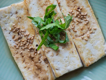 Asian traditional food grilled tofu