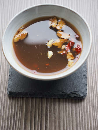 Korean traditional drink Ssanghwa-cha and Gangjeongの写真素材