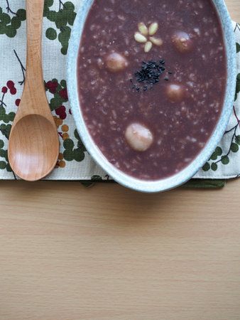 Korean traditional food Red bean porridge