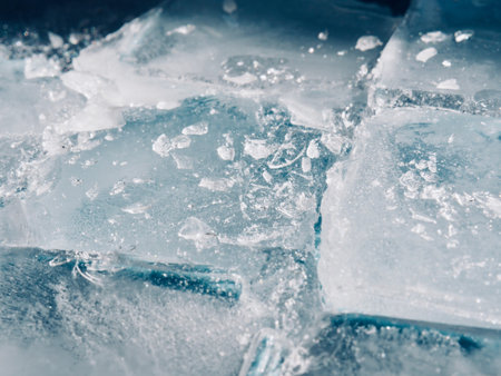 Square shaped broken ice background