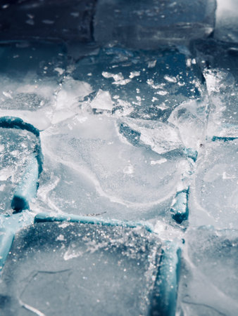 Square shaped broken ice background