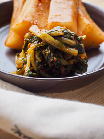 Korean traditional food radish kimchi
