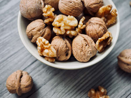 Fresh natural organic nuts walnutsの写真素材
