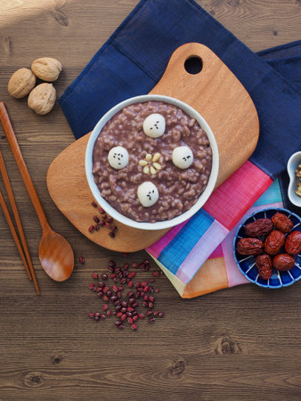 Korean traditional food Red bean porridge