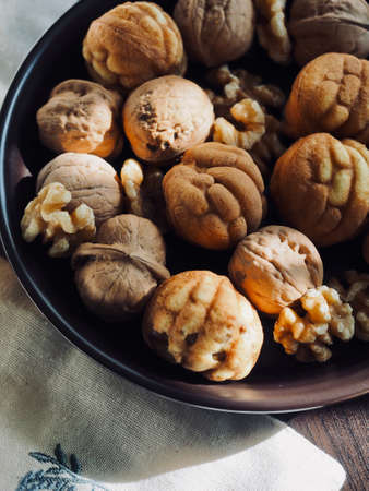 Korean traditional food walnut snackの写真素材
