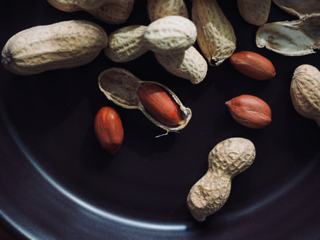 Organic nuts peanuts, food, snacks