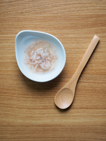 Korean traditional food salted shrimpの写真素材