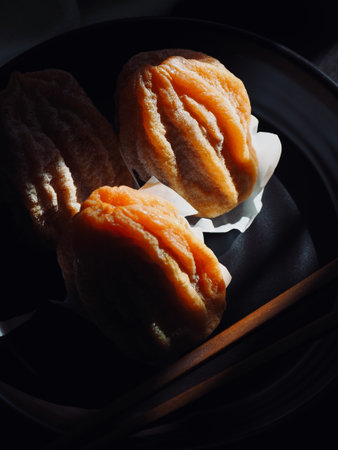 Korean traditional food, dried persimmonの写真素材