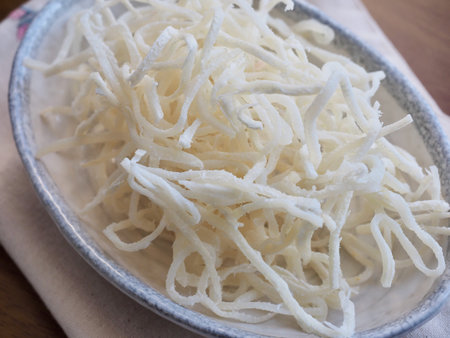 Dried squid slices, food ingredients