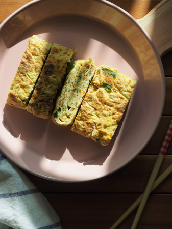 Asian food egg roll, Tamago yak