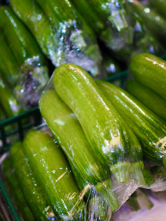 Fresh organic vegetable zucchini, foodの写真素材