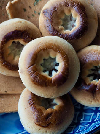 Korean food Red Bean Bread, Gyeongju Bread and senbeiの写真素材