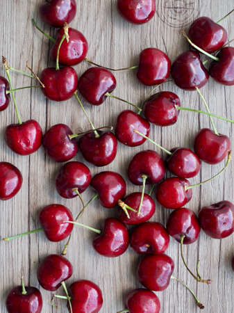 Fresh organic fruit cherry, foodの写真素材