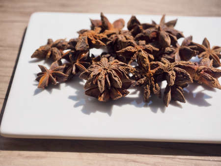 dried spices Star Anise Hall, foodの写真素材