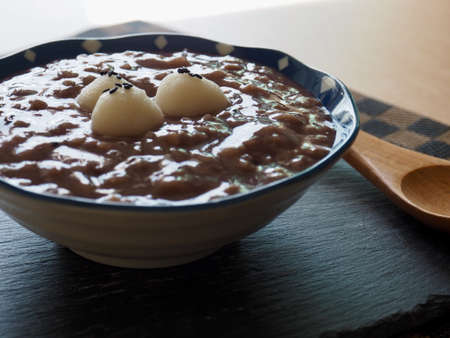 Korean traditional food Red bean porridgeの写真素材
