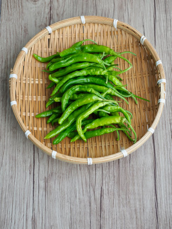 fresh organic vegetable green pepperの写真素材