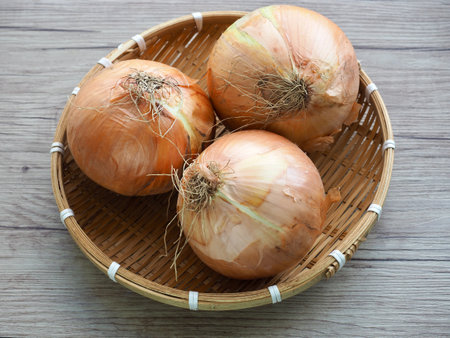 Fresh organic vegetables onions, food, cooking ingredientsの写真素材