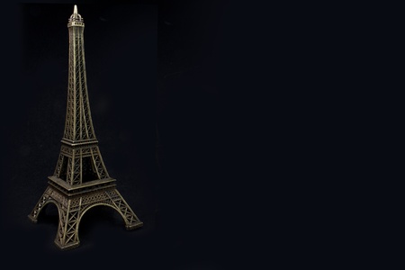 a Eiffel Tower black backgroundの写真素材