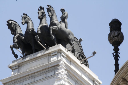 monument of chariot in Madrid Spain
