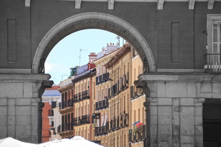 famous Plaza Mayor Madrid Spainのeditorial素材