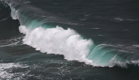 Waves in the Atlantic Ocean on a stormy day
