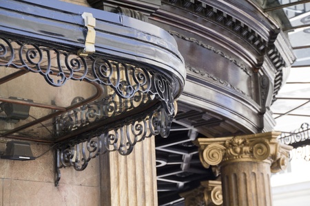 Typical facade of building in Madrid Spainのeditorial素材