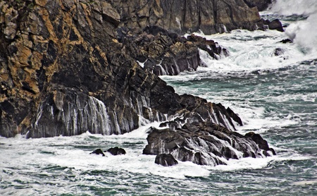 Waves in the Atlantic Ocean on a stormy dayのeditorial素材