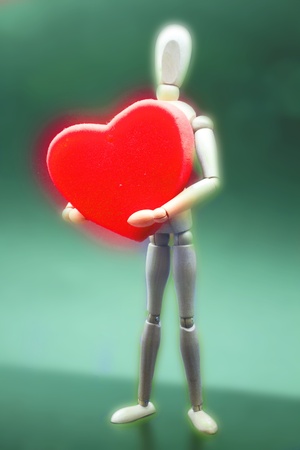 offering a great heartの写真素材