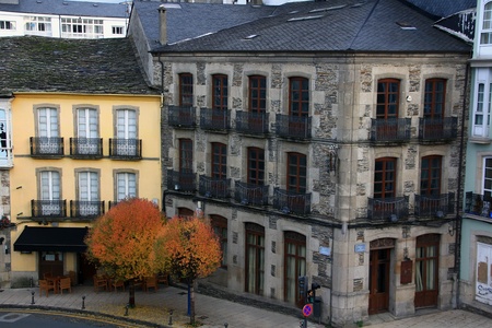 Streets of the old city of Lugo, Spainのeditorial素材