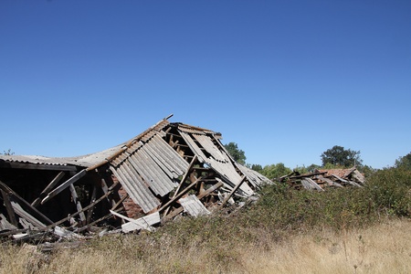 ruins of a warehouseのeditorial素材