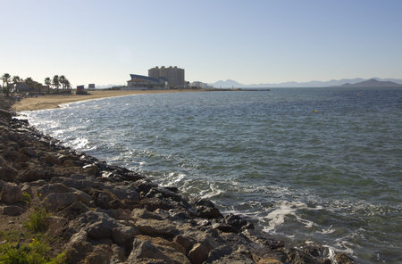 Mediterranean Beaches in La Manga, Spainの写真素材